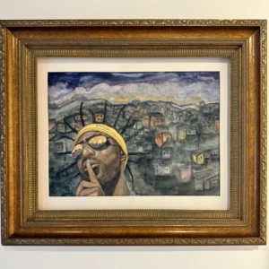 Julho - Aquarela original do Calendário da MPB (beneficente)